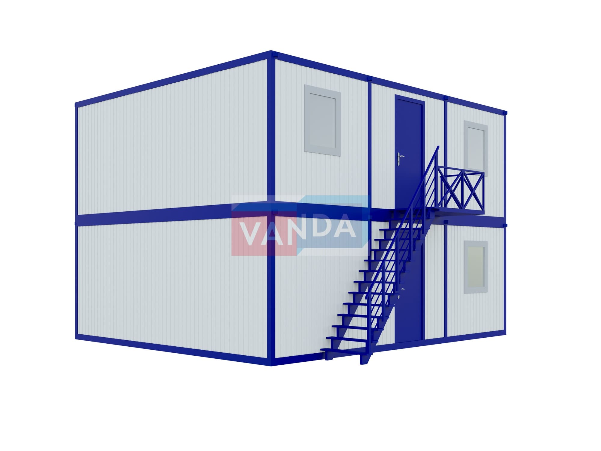 Проект офисного здания 6.0x7,2 Панели МДФ